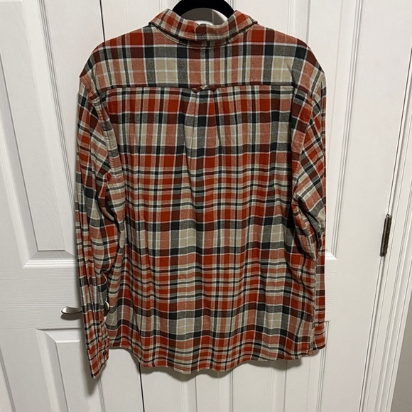 Eddie Bauer Brown and Tan Plaid Button-Down Shirt - Picture 3 of 6